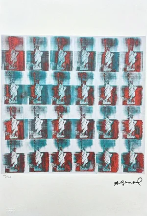 After Andy Warhol, 24x Statue of Liberty, 1980s, Lithograph