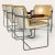 Set of Eight Krueger Afka Mustard Vinyl, Walnut & Chrome Armchairs, C. 1969 For Sale - Image 9 of 10