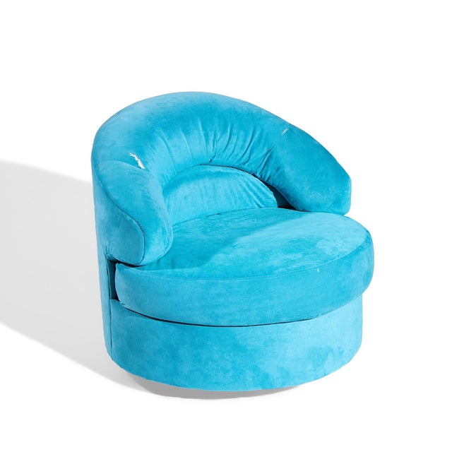 Directional Mid Century Swivel Lounge Chairs - Pair For Sale - Image 12 of 12