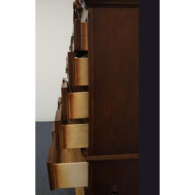 Vintage Cherry Chippendale Highboy Dresser For Sale - Image 10 of 10