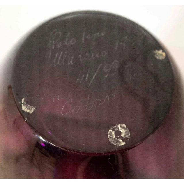 Murano Seguso Glass Vase Sculpture signed Giampolo 1999 For Sale - Image 9 of 10