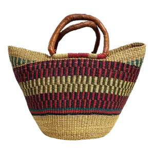 African Ghanian Bolga Basket 18" H by 20" W