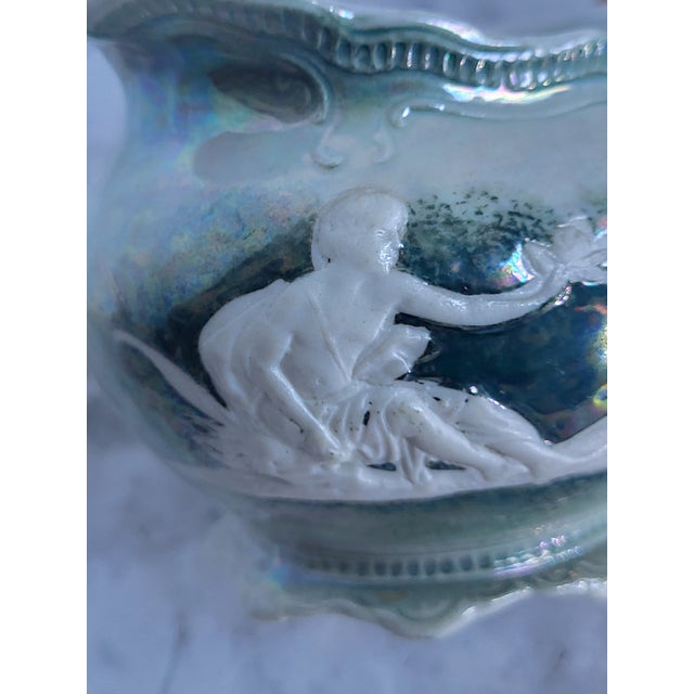 Baroque 1920s German Lusterware Porcelain Creamer For Sale - Image 3 of 10