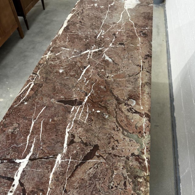 Art Deco Buffet in Oak and Royal Red Marble, 1920s For Sale - Image 10 of 14