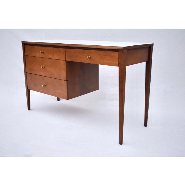 Mid-Century Modern Paul McCobb Desk and Chair Set, Birch and Laminate For Sale - Image 12 of 13