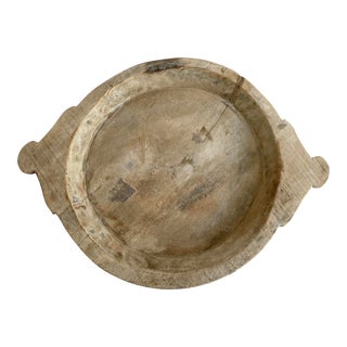 Rustic Wood Parat Tray/Bowl For Sale