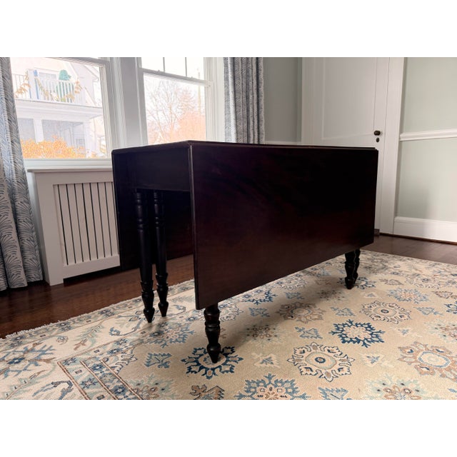 Antique Mahogany Drop Leaf Gate Leg Dining Table, American (Nc) Circa 1800 For Sale - Image 4 of 5