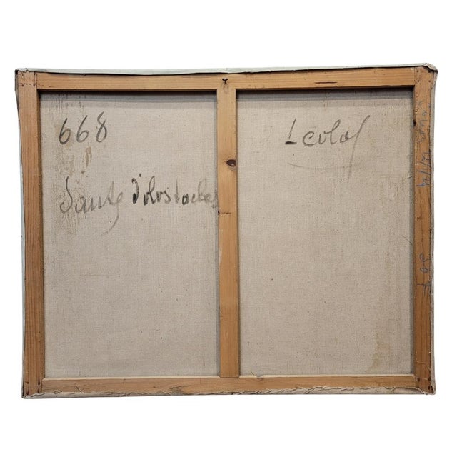 Acrylic on canvas “horse race”, león lafourcade, ff. S. Xix – france exquisite painting by léolaf, artistic name of león...