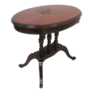 Antique Mahogany Side Table, Accent Table, Parlor Table, Foyer Table - 3 Columns