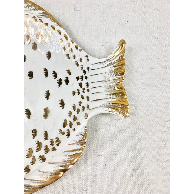 Mid 20th Century Vintage Mid-Century Modern Italian Fish Plate For Sale - Image 5 of 8