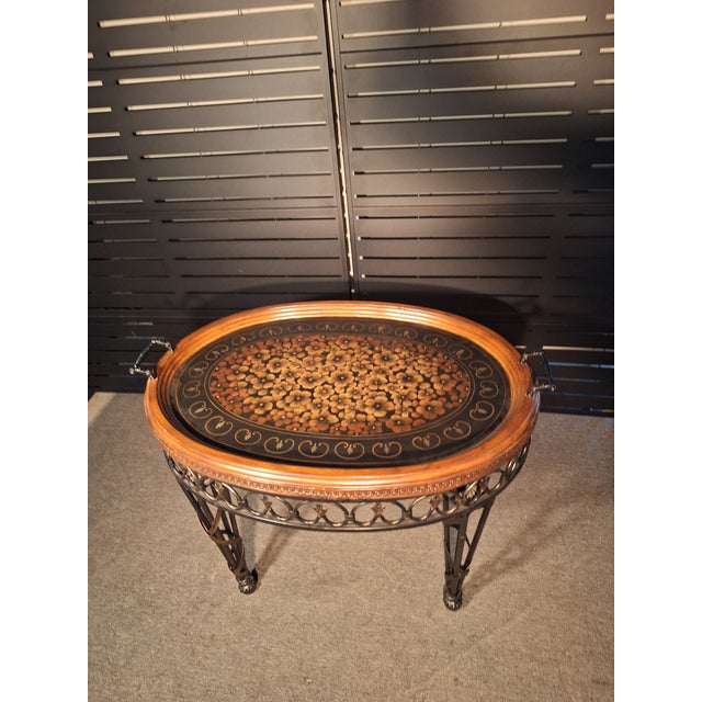 Metal Coffee Table and Tray For Sale - Image 7 of 9
