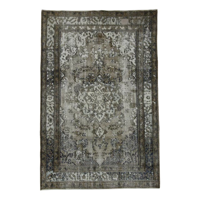 Vintage Middle Eastern Hand-Knotted Rug For Sale