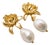 Lotus Freshwater Pearl Drop Earrings, Pair For Sale