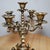 Ornate Gold Cast Iron Candelabra – 12.8" Five-Arm Candle Holder For Sale In Los Angeles - Image 6 of 9