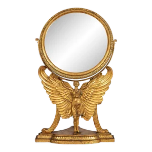 Early 20th Century Art Nouveau Winged Victory Table Mirror