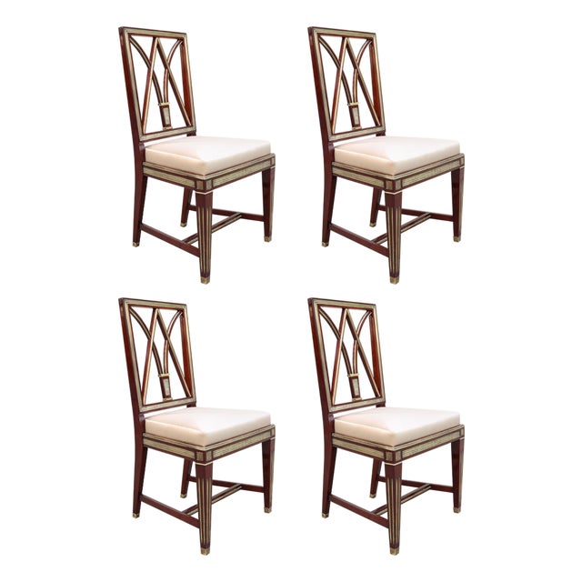 Mid 19th Century Set of Four Neoclassical Side Chairs For Sale