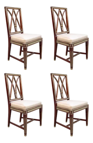 Mid 19th Century Set of Four Neoclassical Side Chairs