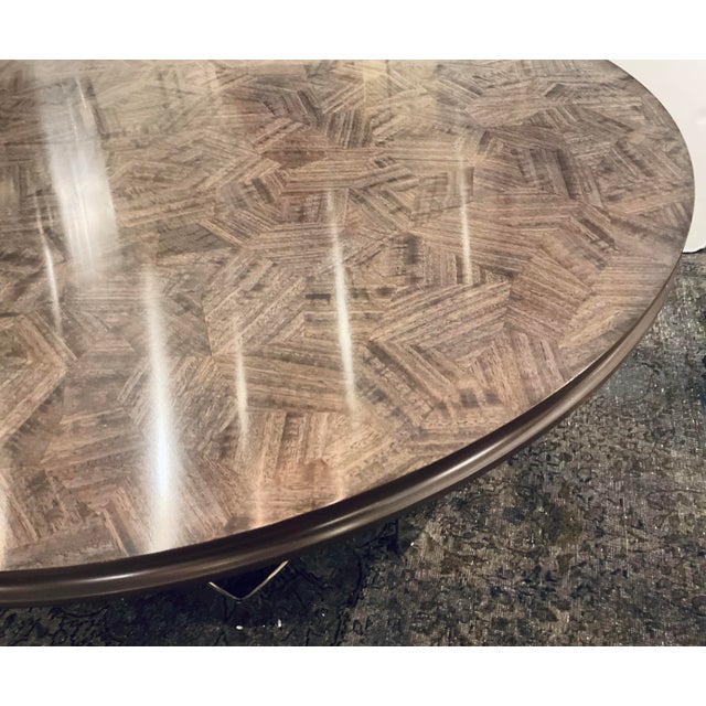 2020s Jonathan Charles Modern Round Gatsby Dining Table For Sale - Image 5 of 5