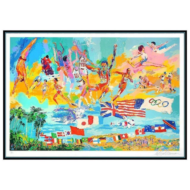 Abstract Expressionism Late 20th Century American Gold, LeRoy Neiman For Sale - Image 3 of 6