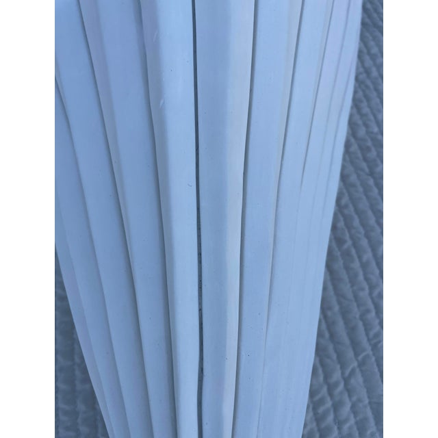 Art Deco Bismarck Palm Wall Sconces in Natural Plaster by Local Artist Julio Jiménez – Pair For Sale - Image 11 of 12