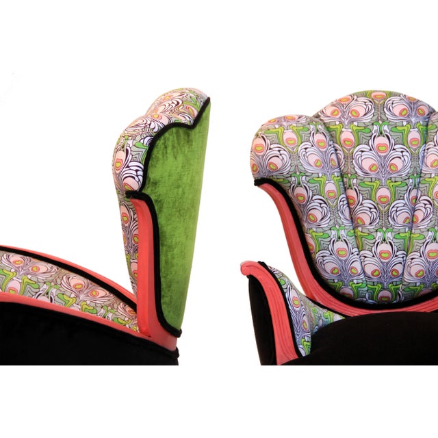 Mid Century Modern Scalloped Tulip Accent Chairs - a Pair For Sale - Image 4 of 12