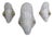 Space Age Ice Glass Wall Lights in Murano Glass from Hillebrand, 1970s, Set of 3 For Sale - Image 10 of 10