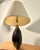 1980s Vintage 1980s Postmodern Neo-Deco Black Ceramic Table Lamp With Custom Shade For Sale - Image 5 of 7