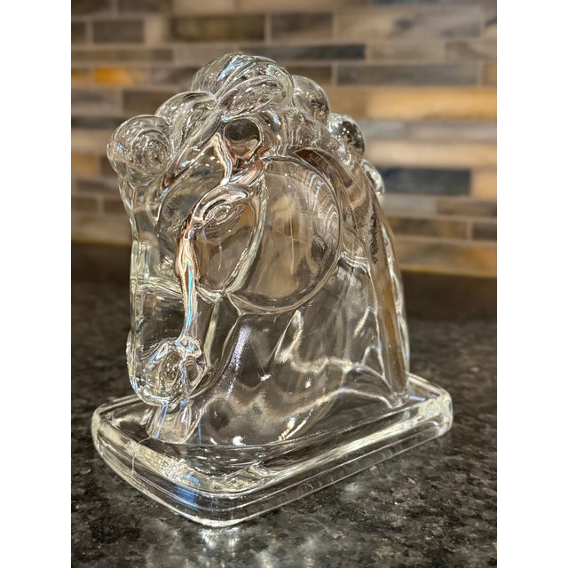 1940’s Horse Equestrian Bookend Paperweight Federal Glass For Sale - Image 6 of 11