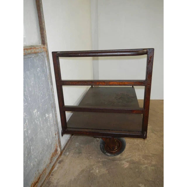 Metal Industrial Trolley, 1950s For Sale - Image 7 of 9