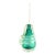 1980s Green Art Glass Perfume Bottle With Long Stopper For Sale