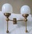 1940s Vintage Art Deco Light Old Lamp Wall Sconces Fixture Brass & Milk Glass Shade Ship Light For Sale - Image 5 of 6