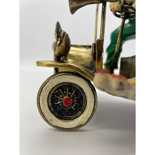 Vintage Ronald A. Lee 24k Gold-Plated Hand-Painted Clown in Wind-Up Car Sculpture, C. 1979–1981 For Sale - Image 15 of 15