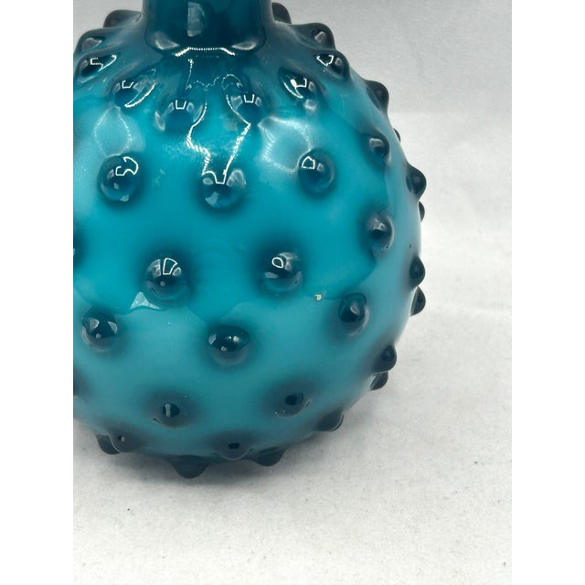 1960s Empoli Hobnail Cased Glass Vase – Mid-Century Modern Italian Art Glass For Sale - Image 5 of 8
