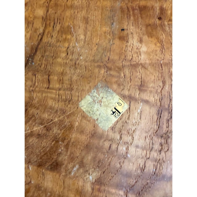 Mid-Century Modern Vintage Tray Round Turned Teak Wood 9 1/2” D For Sale - Image 3 of 3