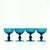 Mid-Century Modern Translucent Turquoise Wine Glasses in the Manner of Carlo Moretti - Set of 4 For Sale - Image 3 of 3