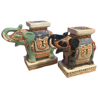 Mid-Century Elephant Statues - A Pair For Sale