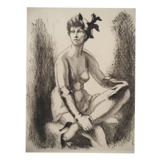 Charles Picart Le Doux, Seated Woman, Original Copper Engraving For Sale