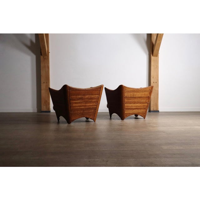 Mid-Century Cognac Leather and Wood Lounge Chairs by Pacific Green, Australia, 1970s, Set of 2 For Sale - Image 9 of 15