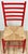 Farmhouse Vintage Rush Seat Red Ladderback Dining Chair For Sale - Image 3 of 8