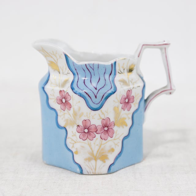 Early 20th Century Set of Five Vintage Victorian Hand-Painted Porcelain Mugs For Sale - Image 5 of 12