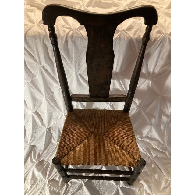Beautiful Early American side chair. Rare Ebonized chair of this age. A heritage Americana chair. Ebonized 1700s furniture...