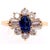 14 Karat Yellow Gold Sapphire Solitaire Ring With Diamond Accents For Sale In New York - Image 6 of 11