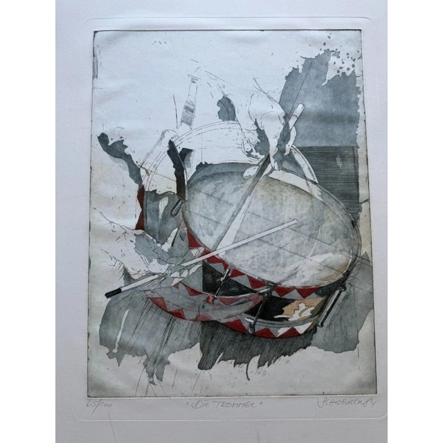 Michael Schreiber, the Drum 1984, Etching For Sale - Image 7 of 13