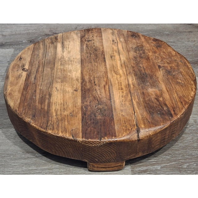 Mid 20th Century 19th Century European Rustic Timber Large Trivet / Charcuterie Board For Sale - Image 5 of 7