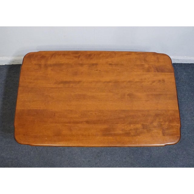 Brown Nichols & Stone Solid Cherry Early American Colonial 52" Accent Coffee Table For Sale - Image 8 of 11
