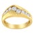 A diamond men's band that is uniquely designed with eight graduated round diamonds set in a Z-form shape along a wide 14...