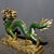 Mid 20th Century Vintage Cloisonne Enamel Dragon Figurine – 14.2" Gilt Sea Dragon With Pearl For Sale - Image 5 of 9