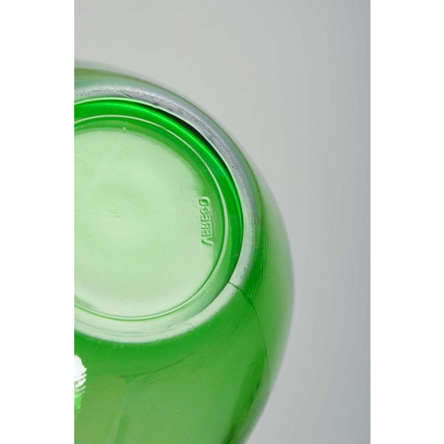 1970s Green Glass Tea Cups with Matching Saucers from Vereco, 1980s, Set of 10 For Sale - Image 5 of 6