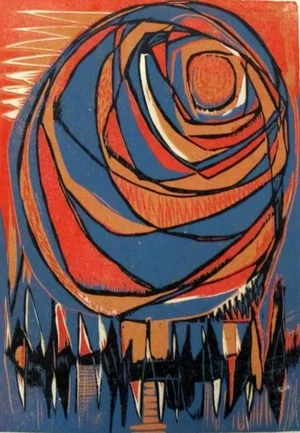 Clay Walker Woodcut Print - Beginning One
