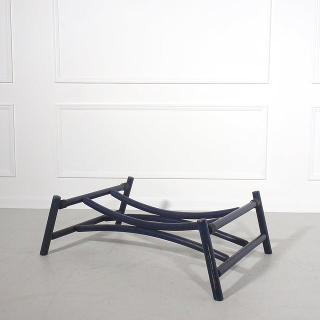 German Fletch Atelier Schütz Leather Wrapped Bamboo Chaise Lounge For Sale In Tampa - Image 6 of 9